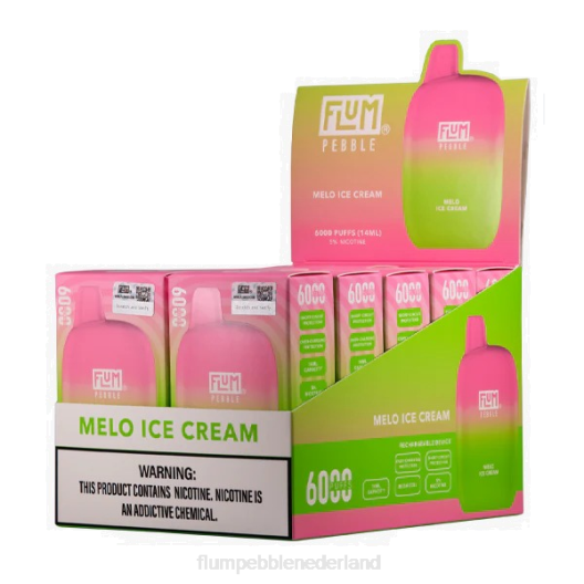 FLUM PEBBLES 6000 soesjes 10 pakjes melo-ijs - Flum Pebble vape flavors VT48U56