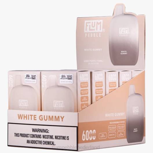 FLUM PEBBLES 6000 soesjes 10 pakjes witte gom - Flum Pebble vape website VT48U88