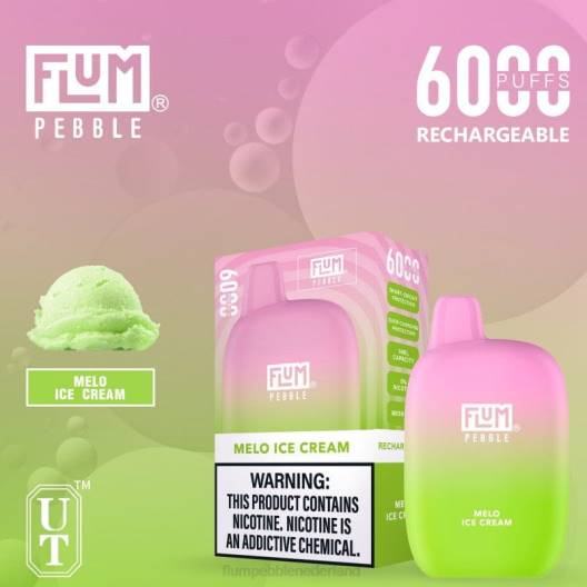 FLUM PEBBLES 6000 trekjes melo-ijs - Flum Pebble Amsterdam VT48U55