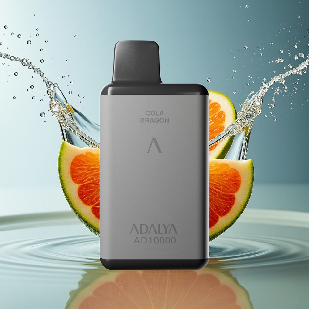 Adalya AD 10000 Puffs Ruimtegrijs Hawaii PC USB-C Zandstralen Rubberverf Blauw Licht