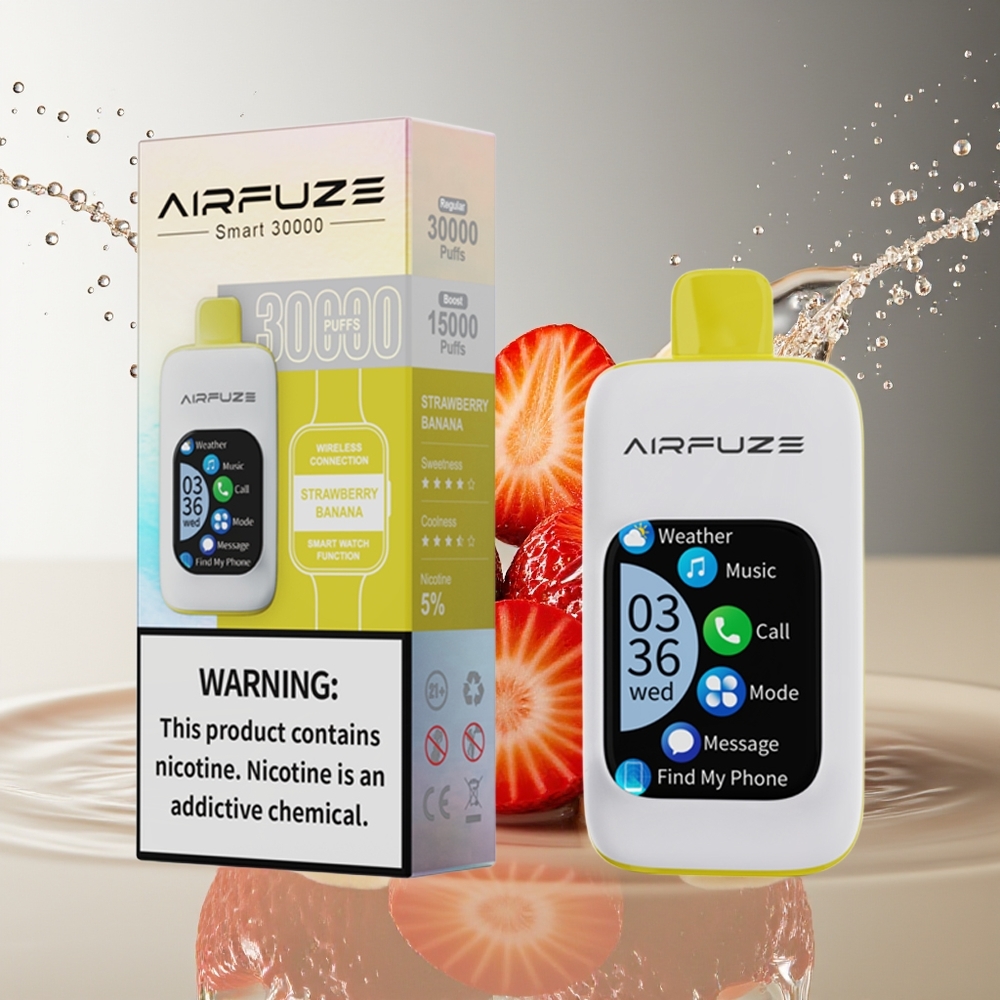 AirFuze Smart 30000 Puffs Aardbei Banaan 5% 900mAh Type-C Touch