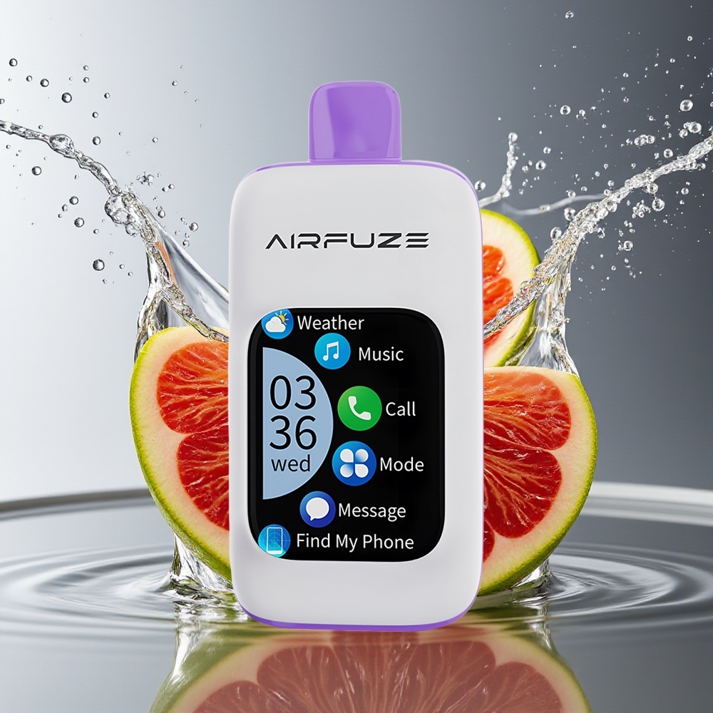 AirFuze Smart 30000 Puffs Druiven Uitbarsting 900mAh Type-C Touch Scherm