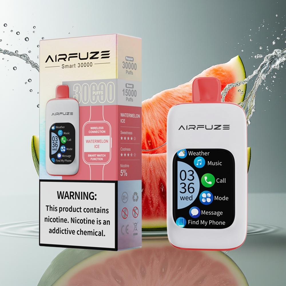AirFuze Smart 30000 Puffs Watermeloen Ijs Wegwerp Vape TFT 5% 900mAh Type-C