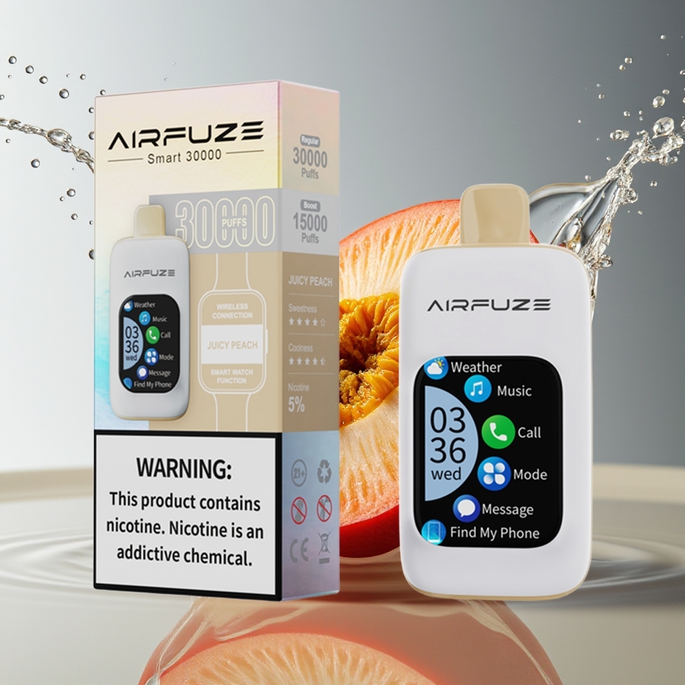 AirFuze Smart 30000 Puffs Wegwerp Vape Sappige Perzik met 5% Nicotine & Type-C Opladen