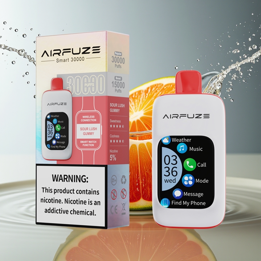 AirFuze Smart 30000 Puffs Wegwerp Vape Zure Lush Gummy 5% 900mAh Type-C