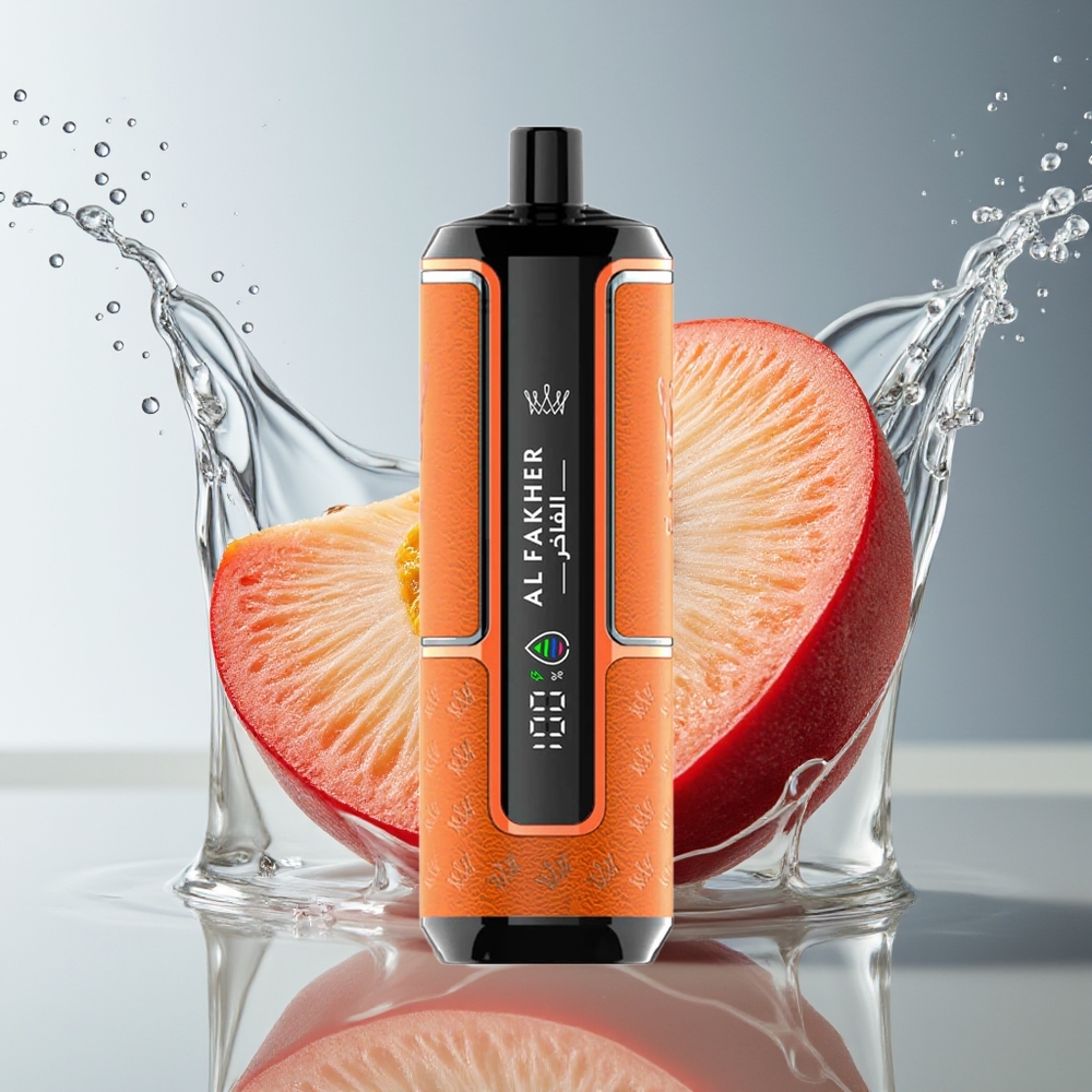 Al Fakher Crown Bar 15K Hypermax Perzik IJs Hypermax Wegwerp Vape Kit 22ml 600mAh Type-C