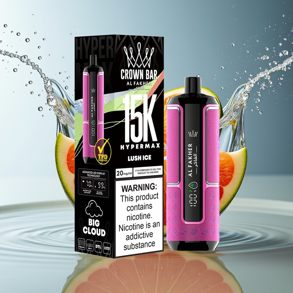 Al Fakher Crown Bar 15K Hypermax Weelderig IJS Hypermax Wegwerp Vape Kit 22ml 600mAh Type-C