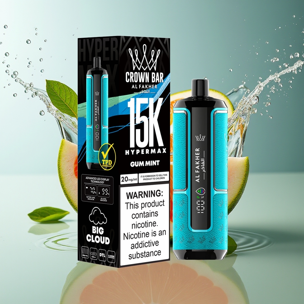 Al Fakher Crown Bar 15K Hypermax Wegwerp Vape Kit Gommunt