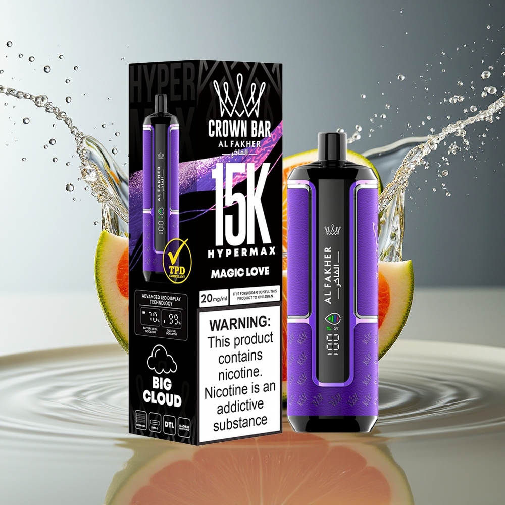 Al Fakher Crown Bar 15K Hypermax Wegwerp Vape Kit Magische Liefde