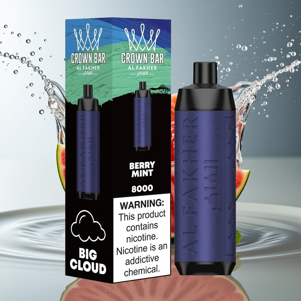 Al Fakher Crown Bar 8000 Bes Wegwerp Vape Bessen Munt 600mah 18ml 5mg
