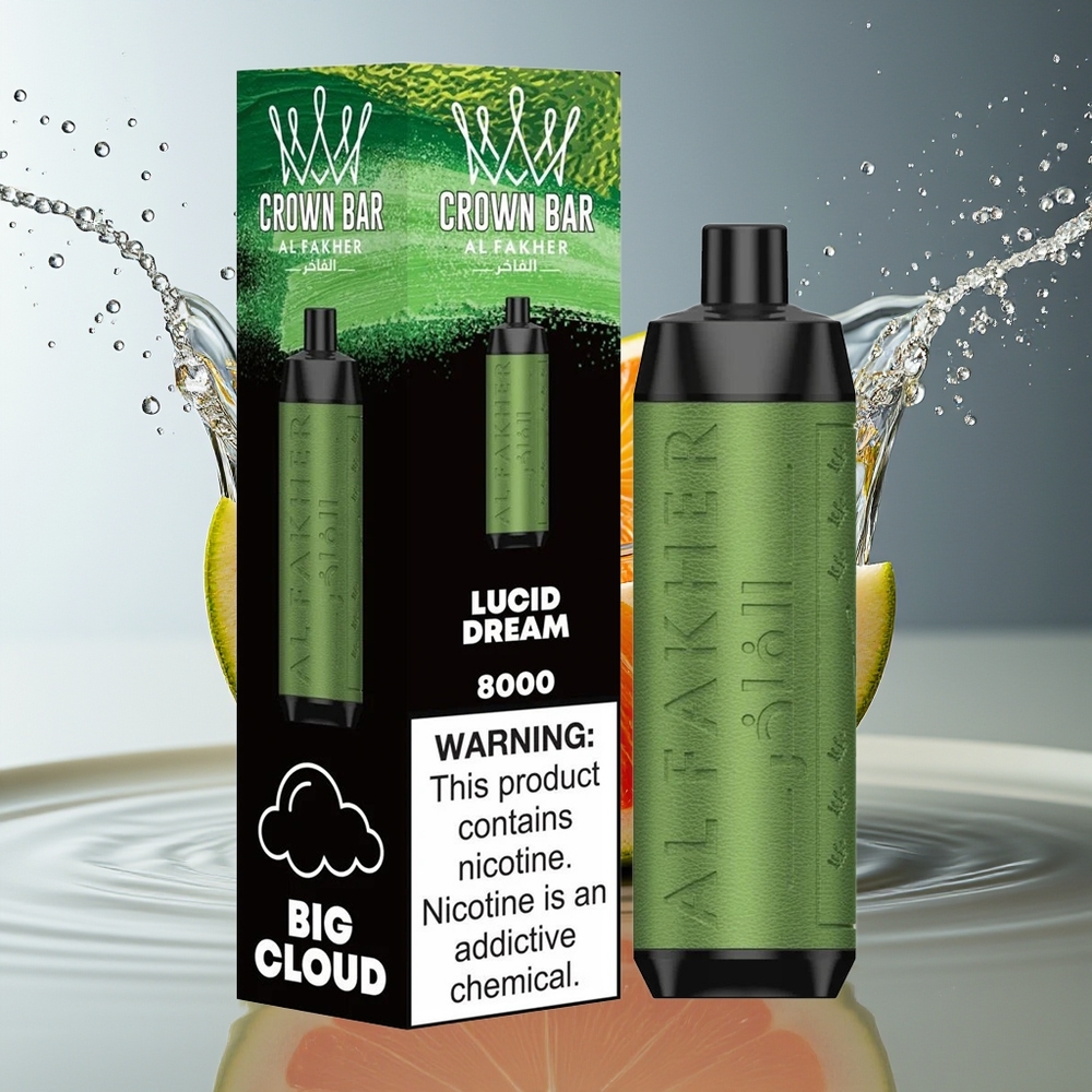 Al Fakher Crown Bar 8000 Helder Droom Wegwerp Vape 18ml 5mg 600mAh USB-C