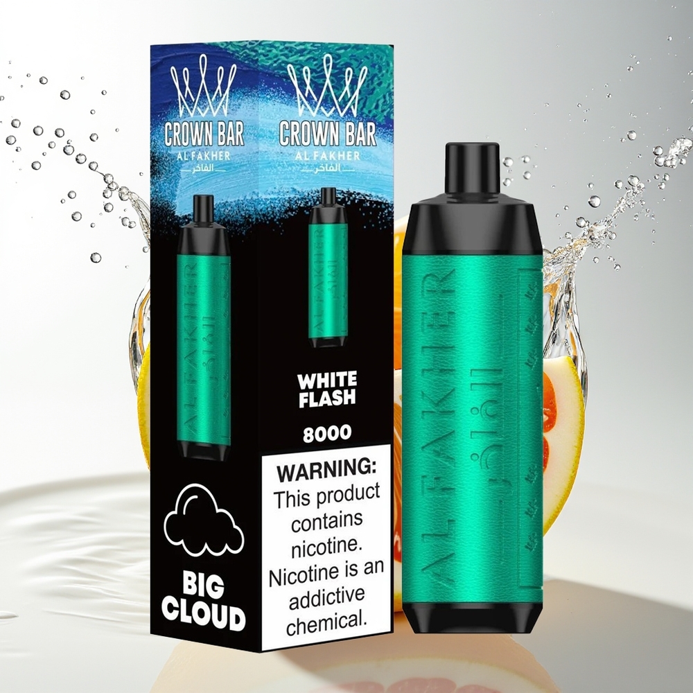 Al Fakher Crown Bar 8000 Wit Flits 600mah 18ml 5mg 0.6ohm USB-C