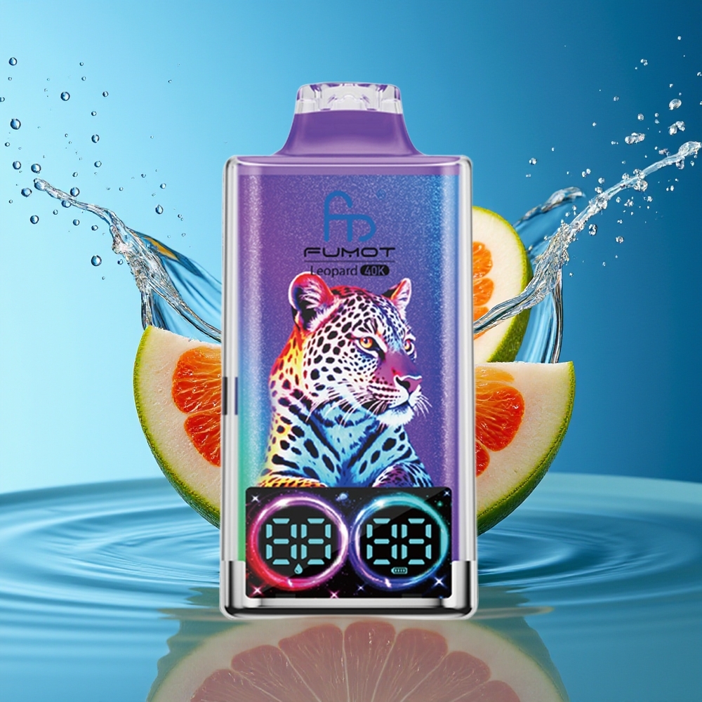 Fumot Luipaard 40K Puffs Wegwerp Vape Meneer Blauw 0%-5% Nicotine 700mAh Dual Mesh Type-C Digitaal