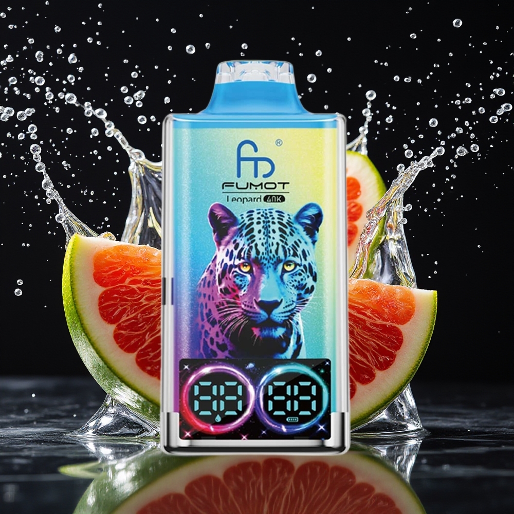 Fumot Luipaard 40K Puffs Zwarte Draak IJs Wegwerp Vape 5% Nicotine 700mAh Dual Mesh Type-C