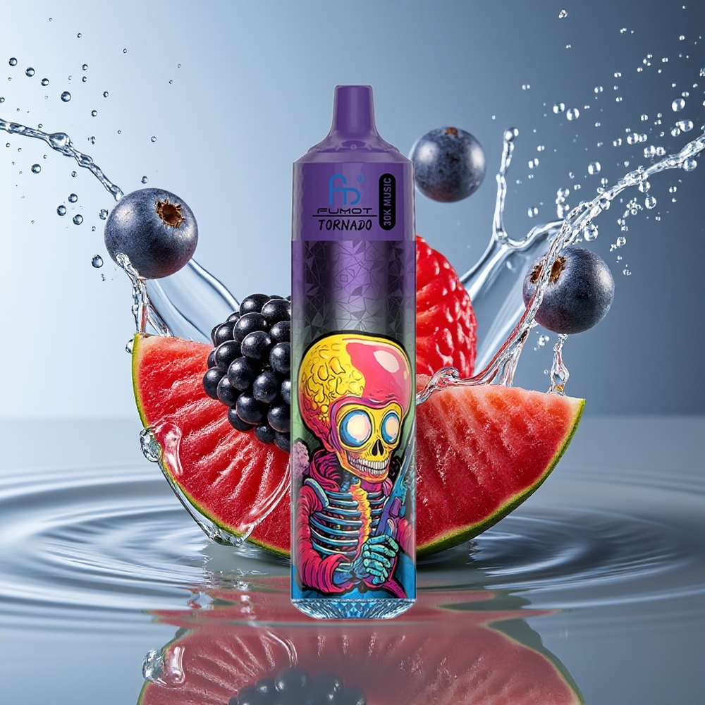 Fumot Randm Tornado 30000 30mL 2%/5% Blauwe Bes Braam LED 600mAh Oplaadbaar Mesh