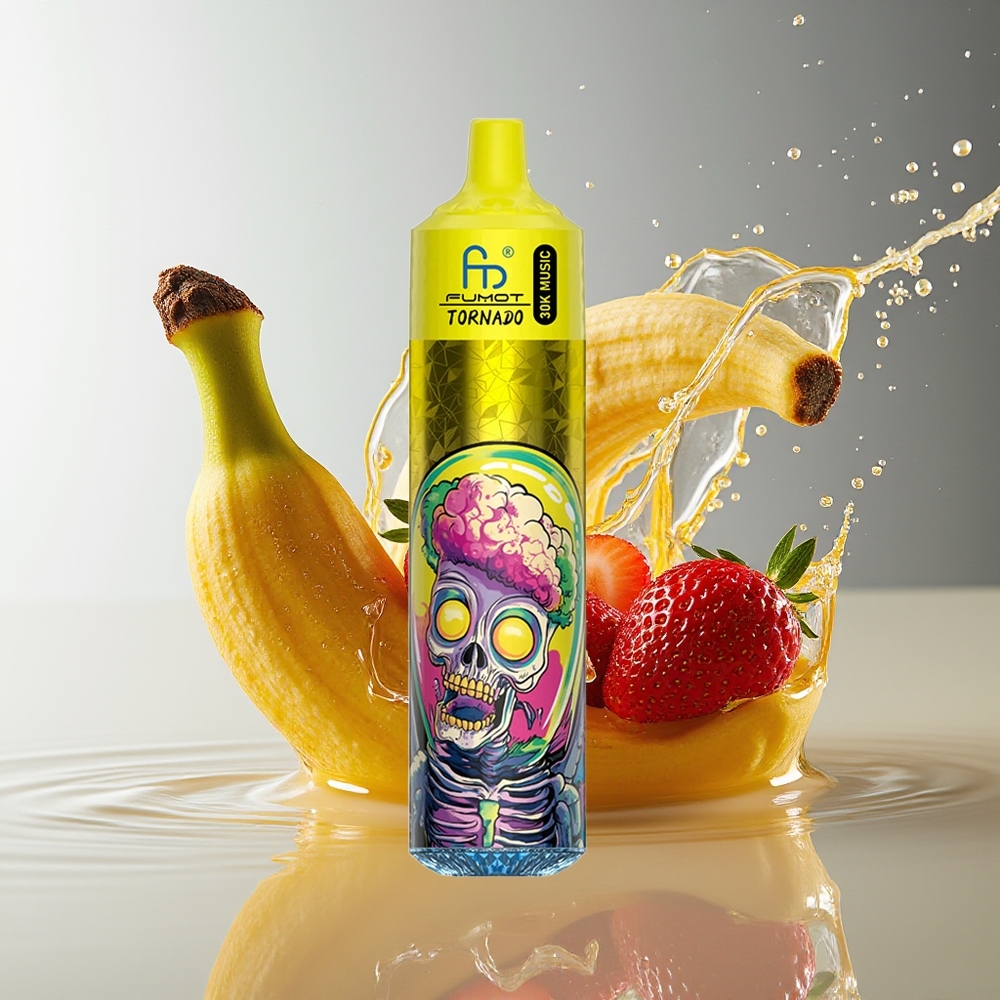 Fumot Randm Tornado 30000 Puffs 30mL 5% Banaan Aardbei LED Oplaadbaar
