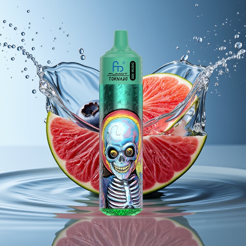 Fumot Randm Tornado 30000 Puffs Blauwe Bes Ijs 30mL 5% 600mAh LED