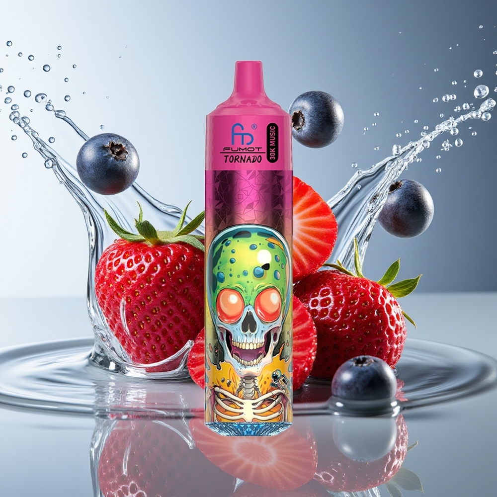 Fumot Randm Tornado 30000 Puffs Bosbes Aardbei Framboos IJs Wegwerp Vape 30mL 5% Mesh 600mAh LED
