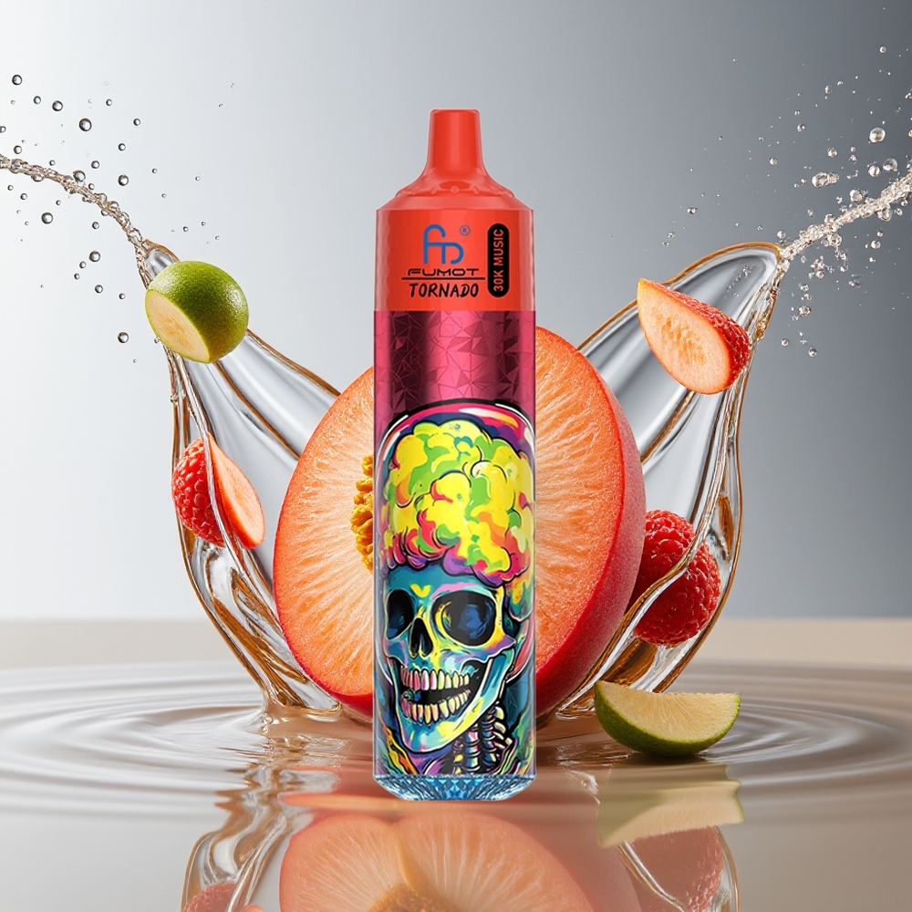 Fumot Randm Tornado 30000 Puffs Perzik Bessen 30mL 5% 600mAh LED