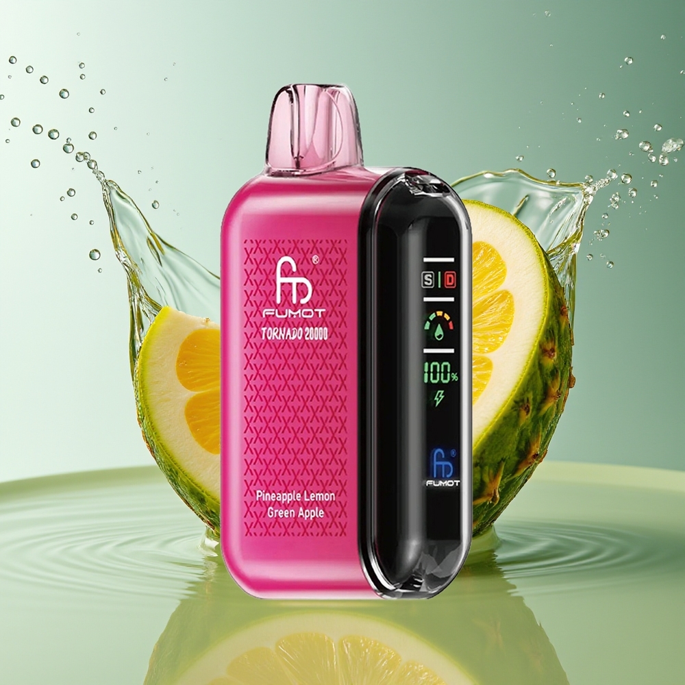 Fumot Tornado 20000 Puffs Ananas Citroen Groene Appel Dual Mesh Display Luchtstroom