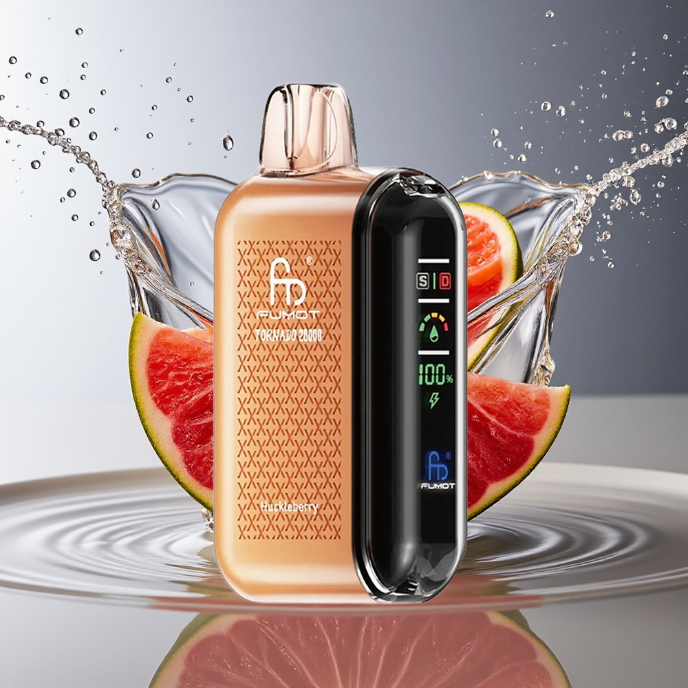 Fumot Tornado 20000 Puffs Bosbes Dual Mesh Coil Smart Display Luchtstroomregeling