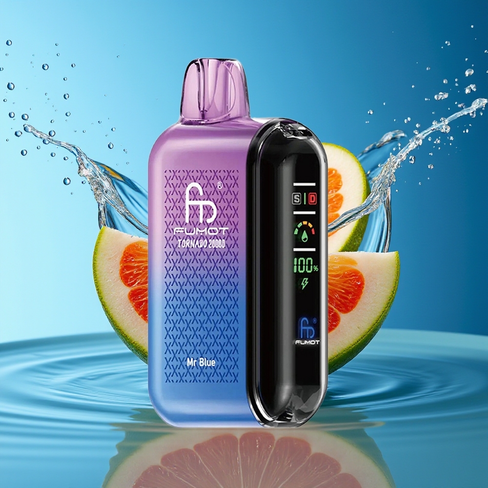 Fumot Tornado 20000 Puffs Dual Mesh Display Heer Blauw