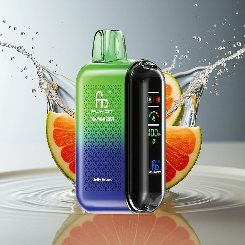 Fumot Tornado 20000 Puffs Dual Mesh Jelly Beans Display Luchtstroom 2% Nic