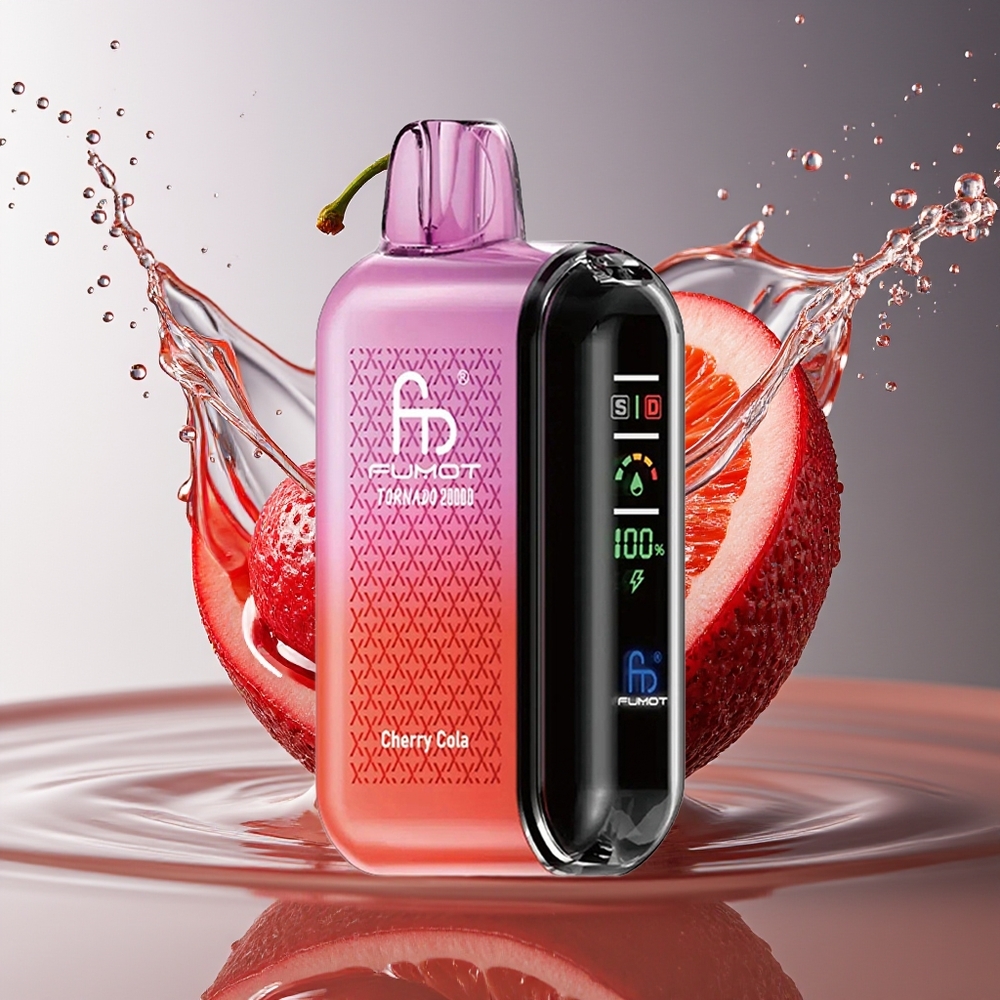 Fumot Tornado 20000 Puffs Dual Mesh Kers Cola Smart Display Luchtstroom