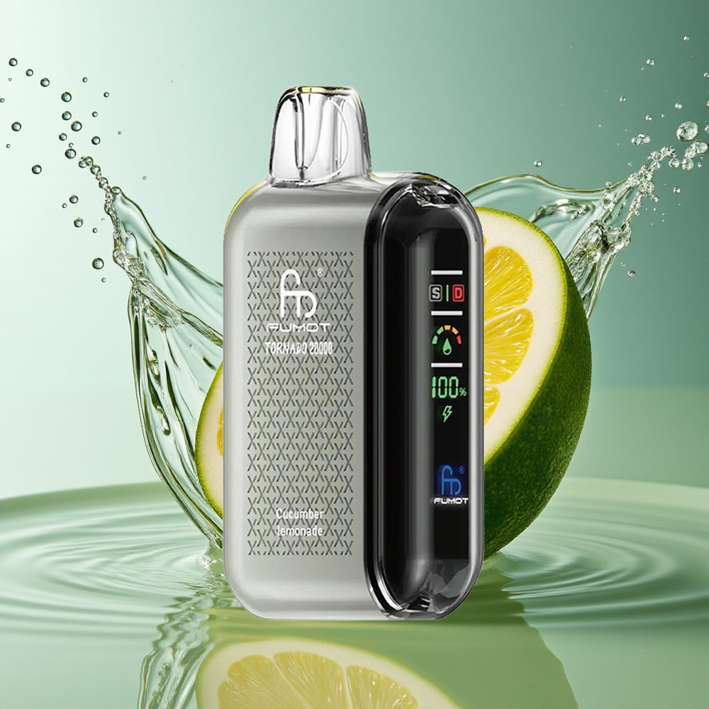 Fumot Tornado 20000 Puffs Komkommer Limonade Dual Mesh Coil 20ml 850mAh