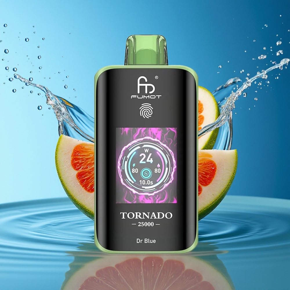 Fumot Tornado 25000 Puffs Dr Blauw HD Scherm 700mAh Type-C Opladen 20ml