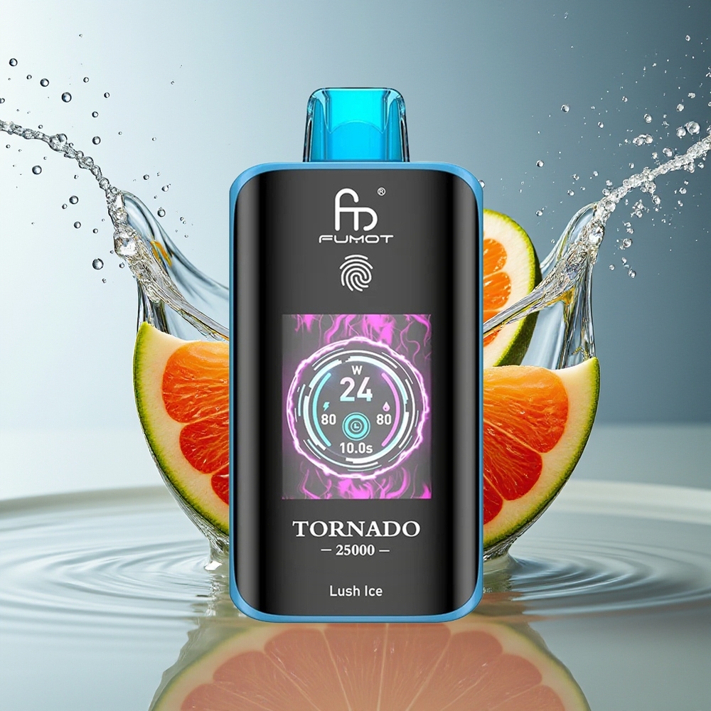 Fumot Tornado 25000 Puffs Lush IJs HD Scherm 700mAh 20ml Type-C