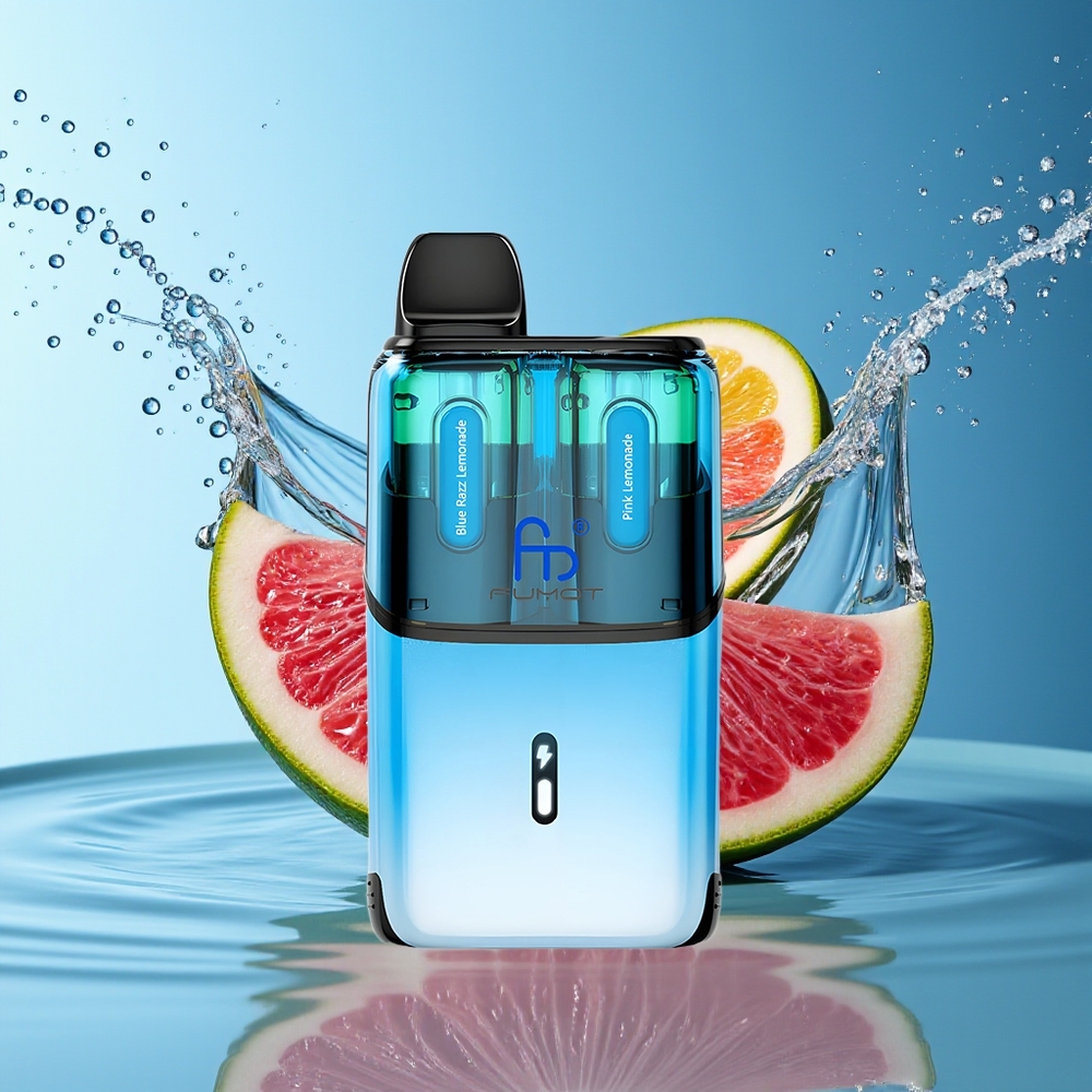 Fumot Ultra T32000 32000 Puff Blauwe Razz Limonade - Roze Limonade Type-C Mesh