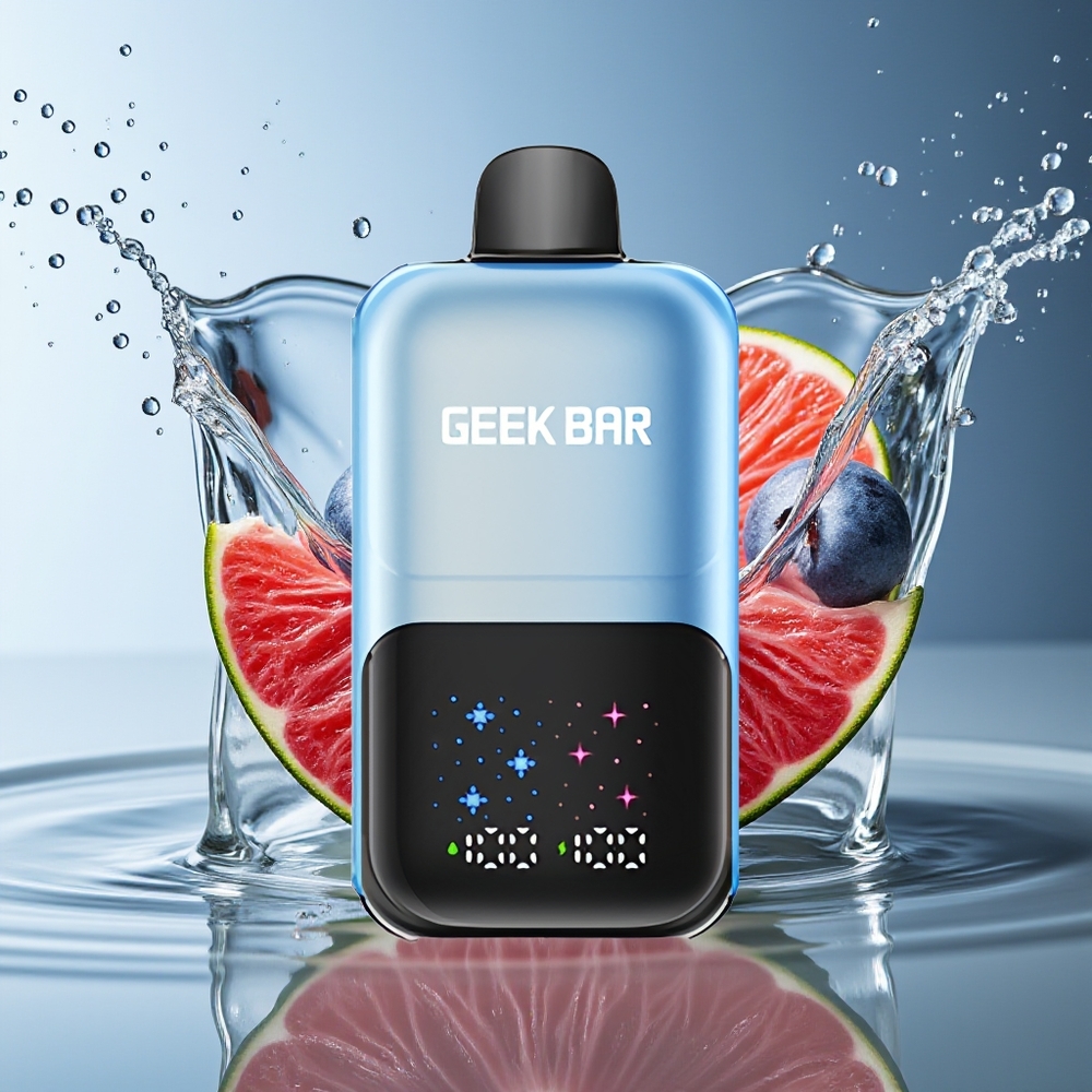 GEEK BAR 2GO 50000 Puffs Bosbes Framboos Ijs Groot Scherm Aanpasbaar Oplaadbaar