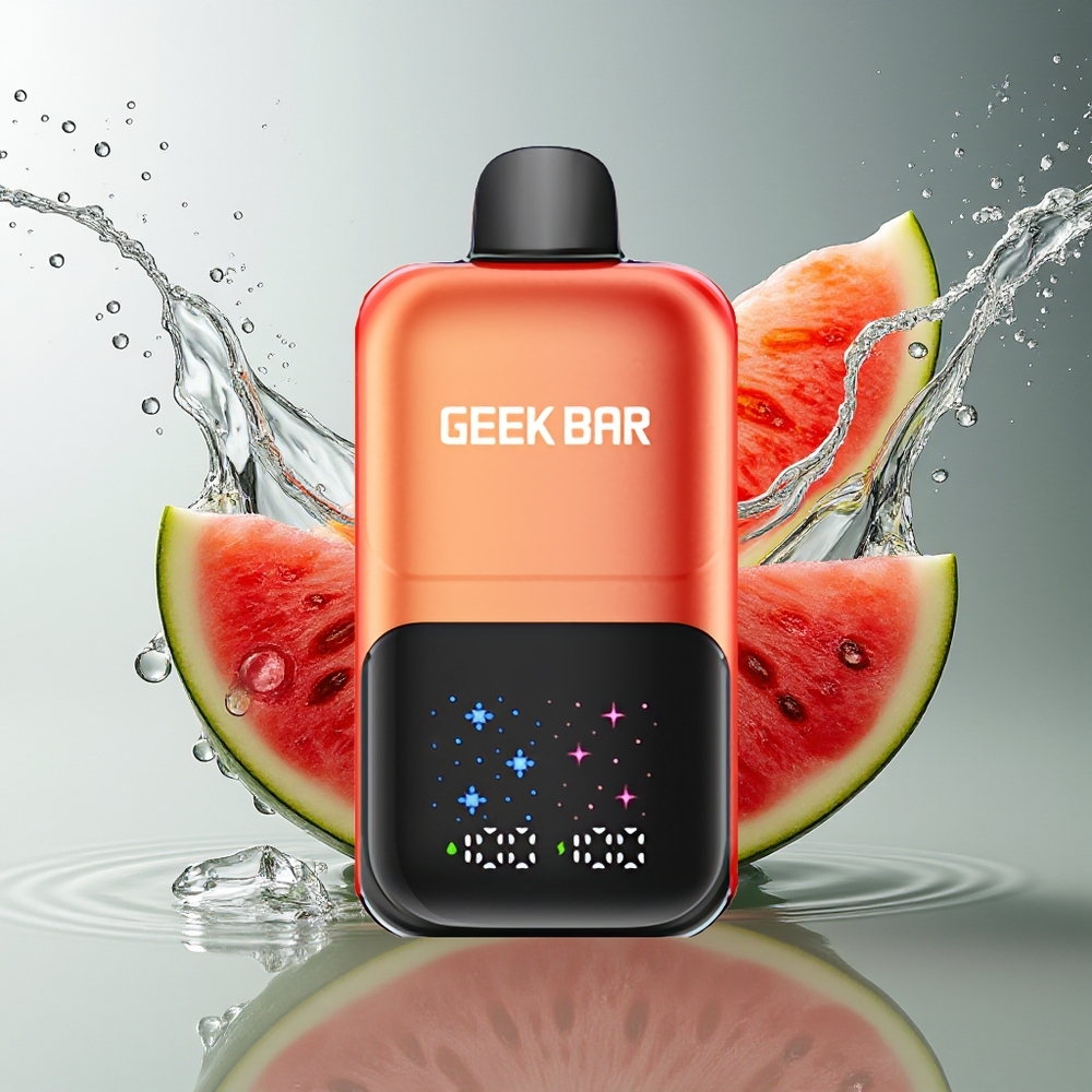 GEEK BAR 2GO 50000 Puffs Watermeloen Bubble Gum Ijs Interactief Groot Scherm Dual Tanks