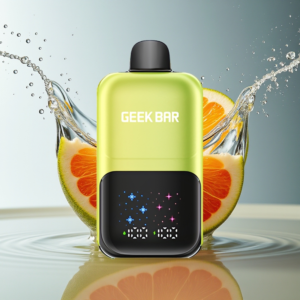 GEEK BAR 2GO 50000 Trekken Zure Appel Ijs Interactief Scherm Dubbele Tanks Oplaadbaar