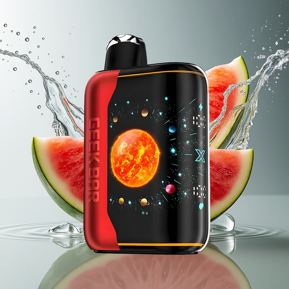 GEEK BAR Platinum Edition 25000 Watermeloen Ijs Matte Staal Scherm Dual Mesh 20mL 2%