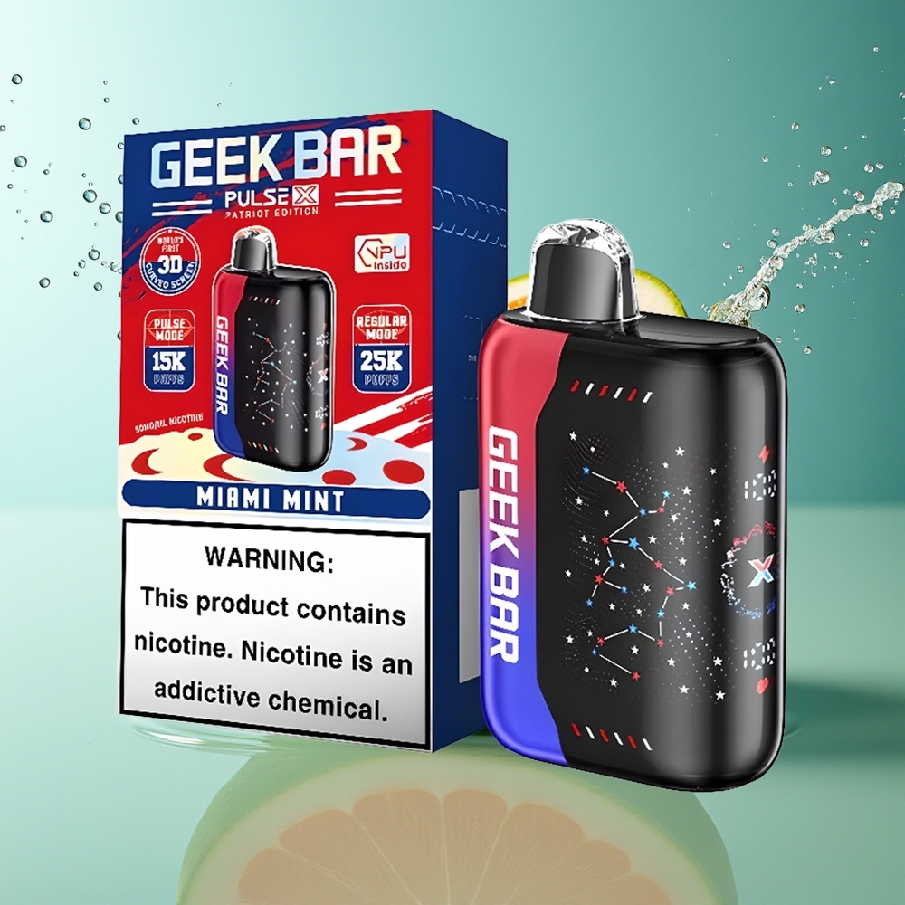 GEEK BAR Pulse X 25000 Puffs Wegwerp Vape Patriot Editie 18mL Dual Mesh USB-C