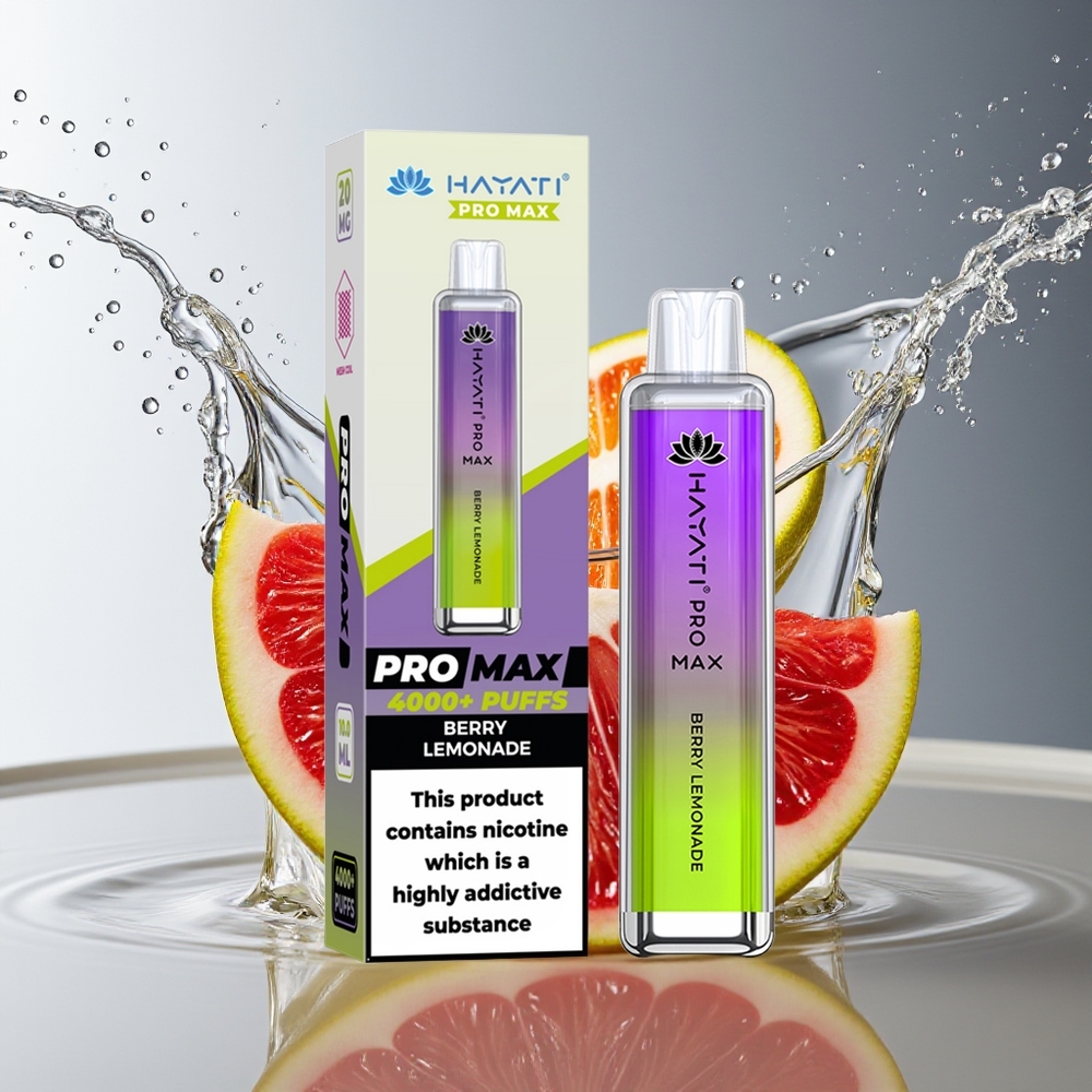 Hayati Pro Max 4000 Puffs Wegwerp Vape Bessen Limonade Oplaadbaar 1400mAh