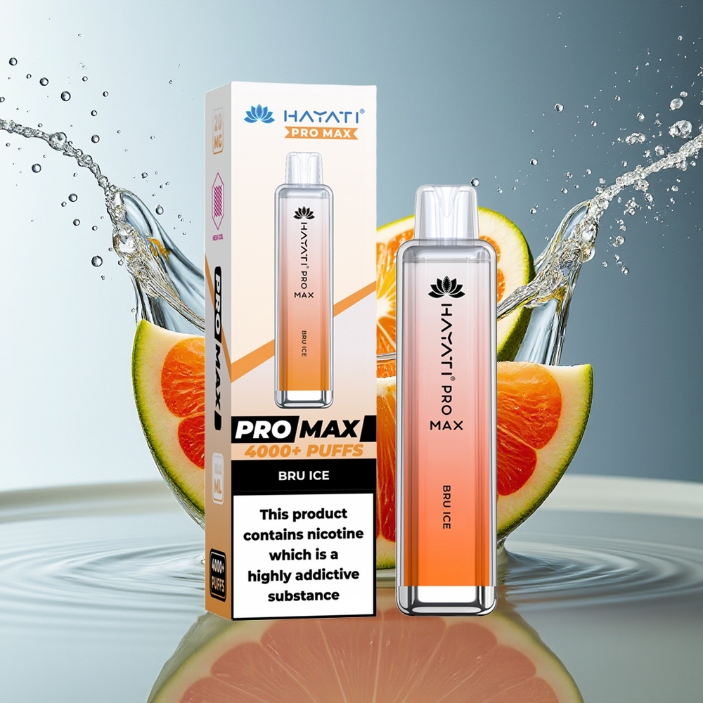 Hayati Pro Max 4000 Puffs Wegwerp Vape Bruis Ijs TPD 2ml/10ml 1400mAh 2%/5% Nic