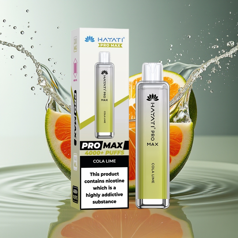 Hayati Pro Max 4000 Puffs Wegwerp Vape Cola Citroen Dual 1.1 Ohm Mesh Coil 1400mAh