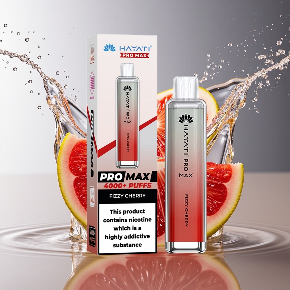 Hayati Pro Max 4000 Puffs Wegwerp Vape Frisse Kers Rechargeable 1400mAh
