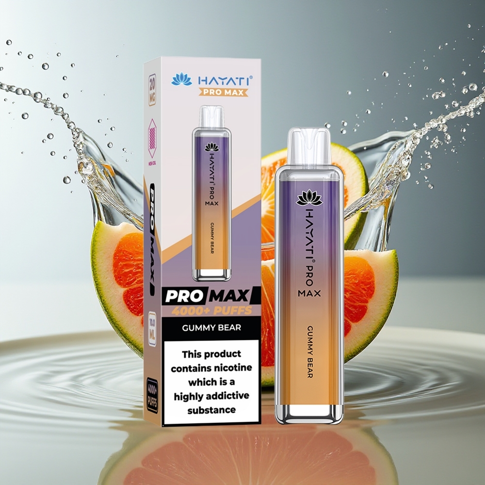 Hayati Pro Max 4000 Puffs Wegwerp Vape Gummybeer Dual 1.1 Ohm Mesh Coil 2ml/10ml