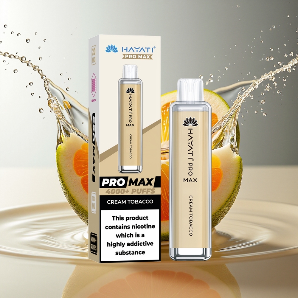 Hayati Pro Max 4000 Puffs Wegwerp Vape Roomtabak Crème TPD 2ml 1400mAh LED
