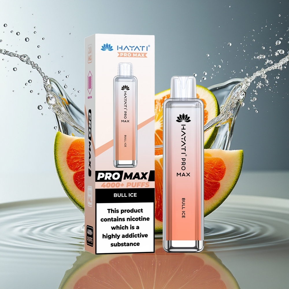 Hayati Pro Max 4000 Puffs Wegwerp Vape Stier IJs 2ml/10ml 1400mAh 2%/5% Nicotine