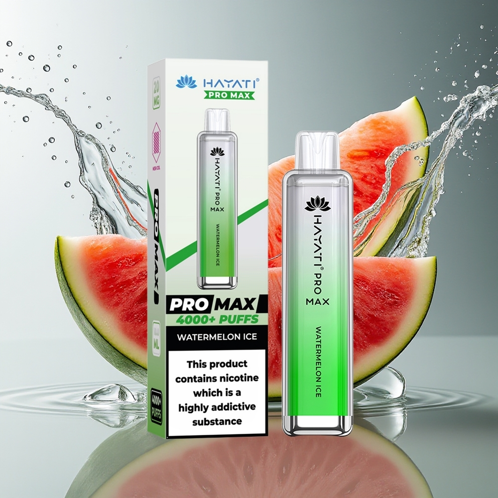 Hayati Pro Max 4000 Puffs Wegwerp Vape Watermeloen IJs 2ml 1400mAh TPD