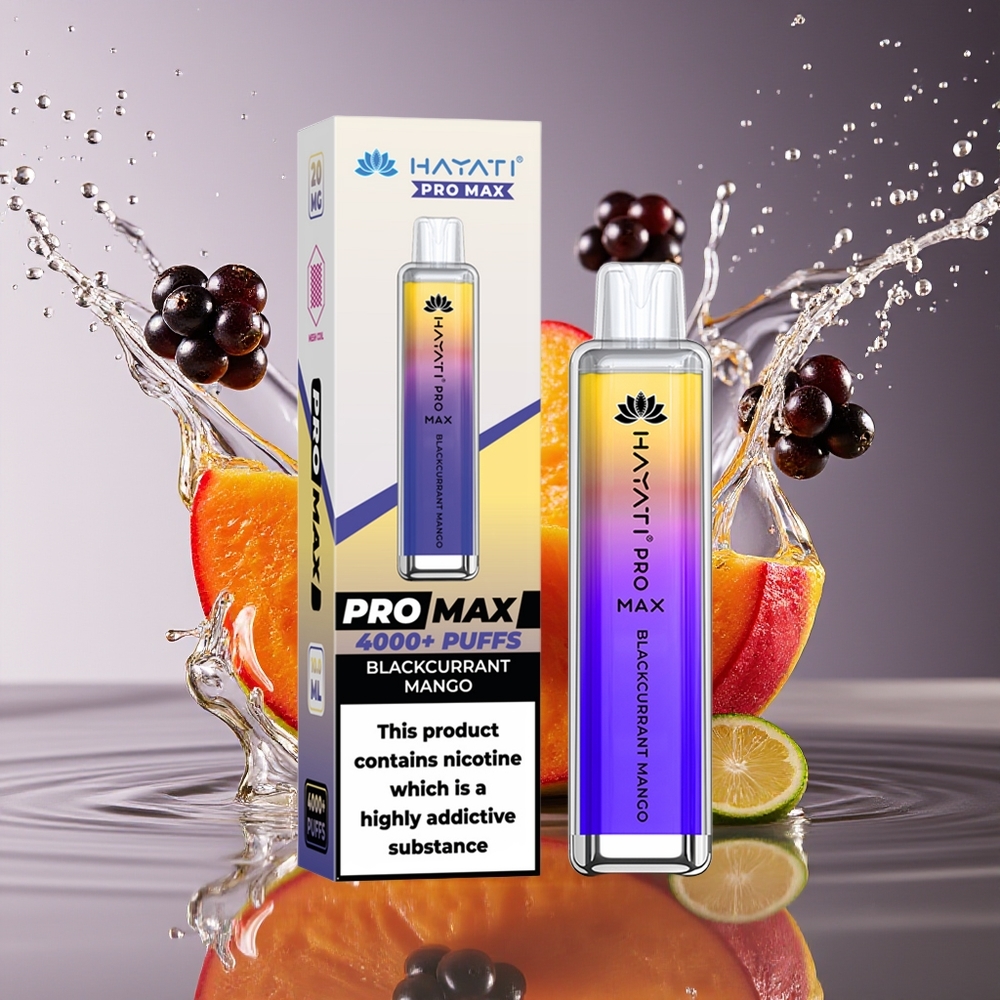 Hayati Pro Max 4000 Puffs Wegwerp Vape Zwarte Bes Mango 2% TPD 1400mAh