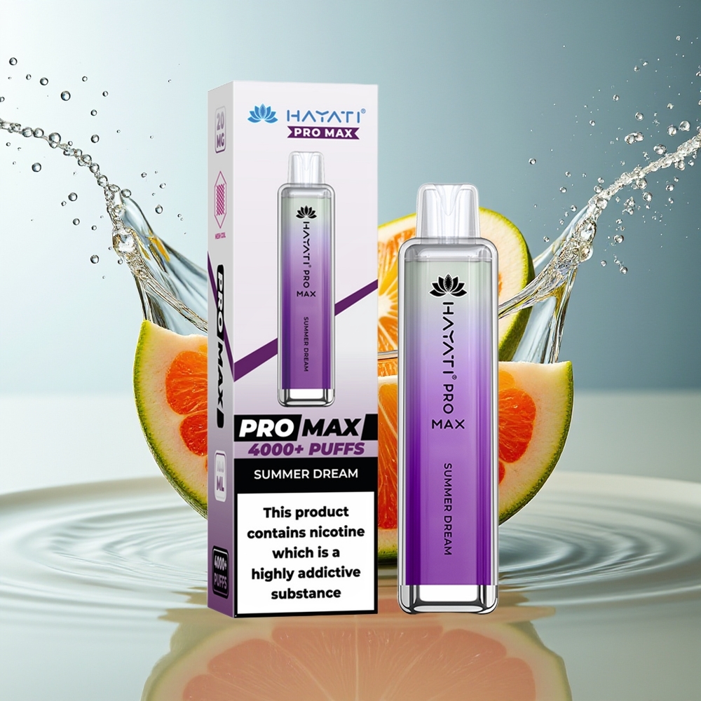 Hayati Pro Max 4000 Puffs Zomerdroom Wegwerp Vape TPD-Compliant 2ml/10ml