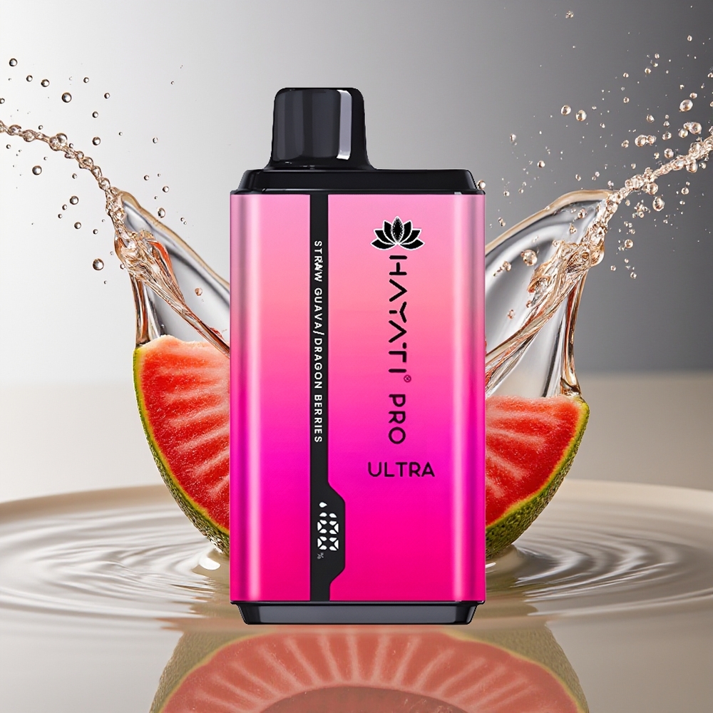 Hayati Pro Ultra 15000 Puffs Aardbei Guava Drakenvruchten 2x12ml 2%