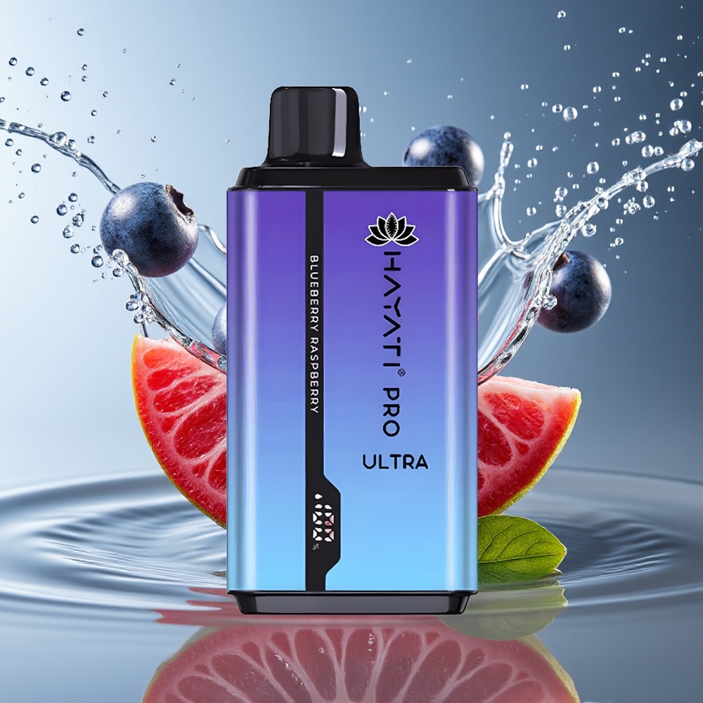 Hayati Pro Ultra 15000 Puffs Blauwe Bes Framboos Dubbel 24ml 2%