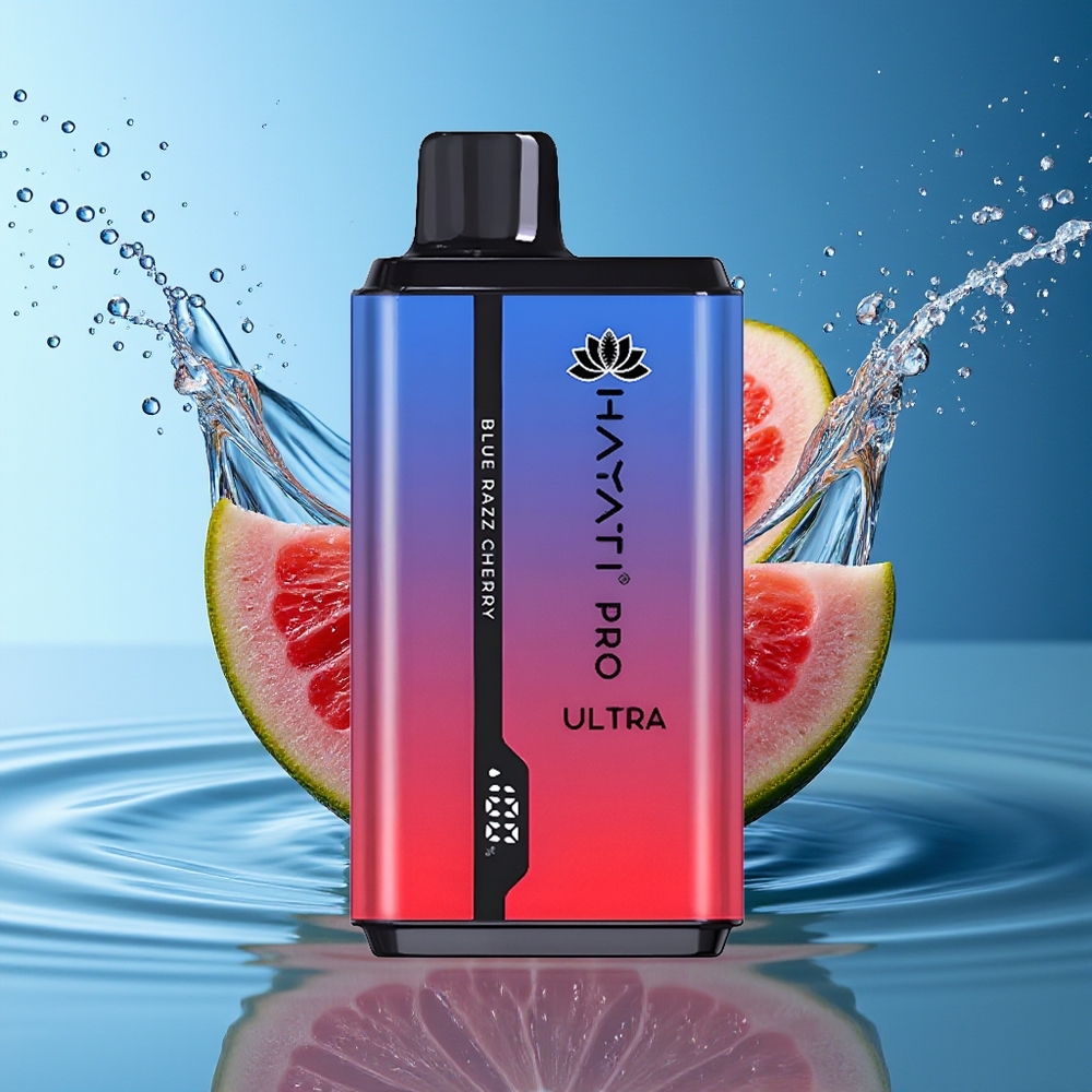 Hayati Pro Ultra 15000 Puffs Blauwe Framboos Kers Wegwerp Vape